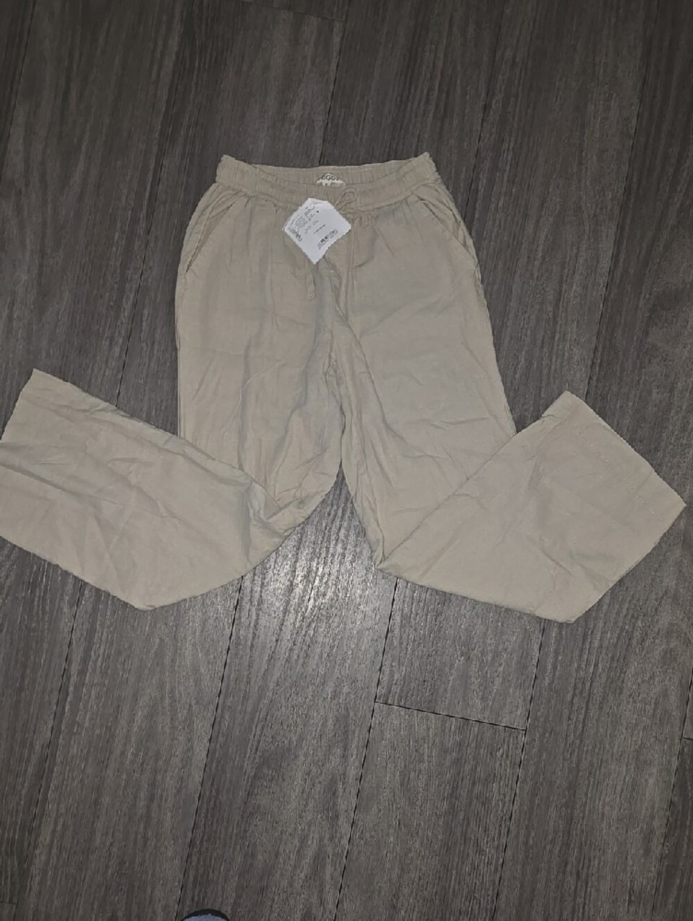 Briggs New York Casual Drawstring Chinos - Light Beige